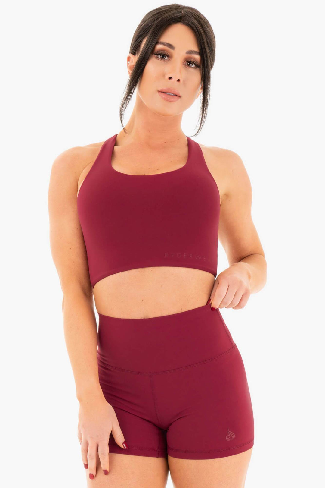 NKD Sports Bra - Berry Red Clothing Ryderwear 