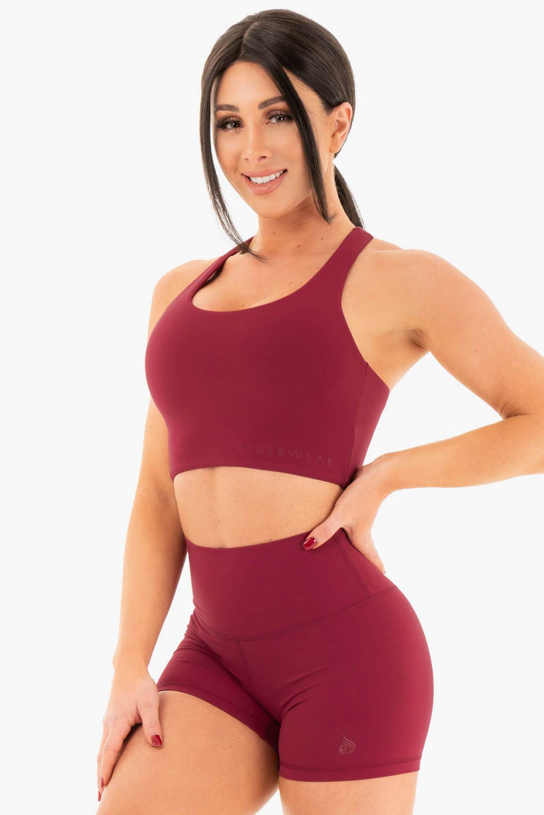 NKD Sports Bra - Berry Red Clothing Ryderwear 