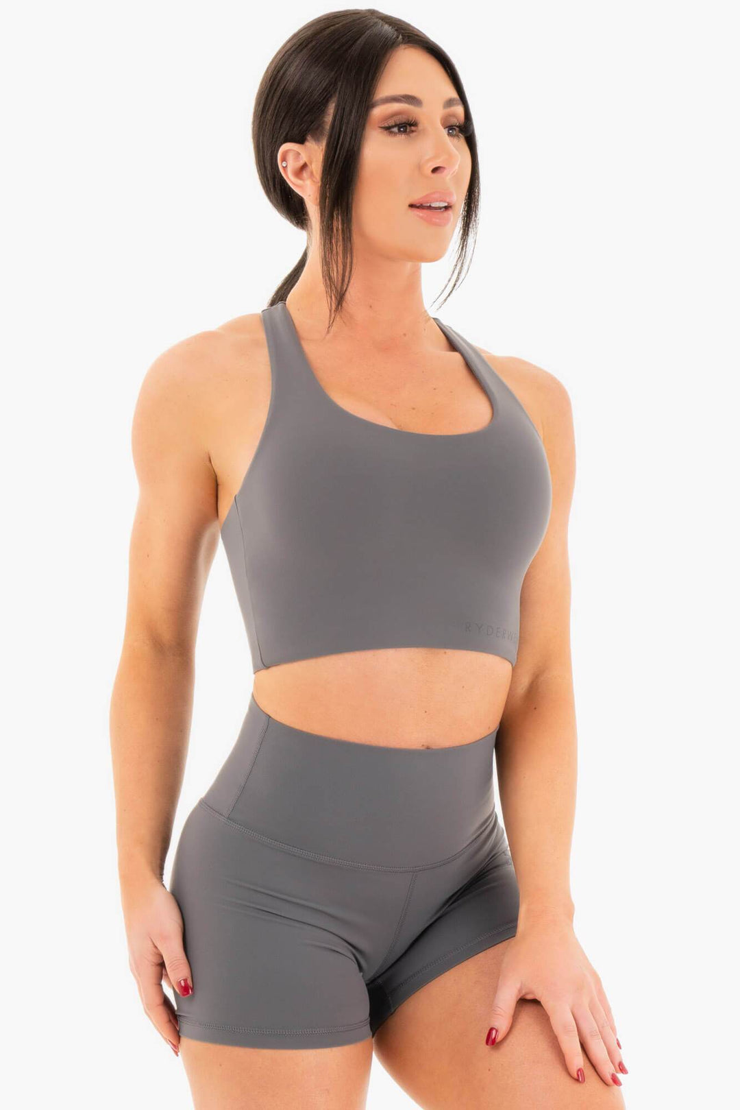 NKD Sports Bra - Charcoal Clothing Ryderwear 