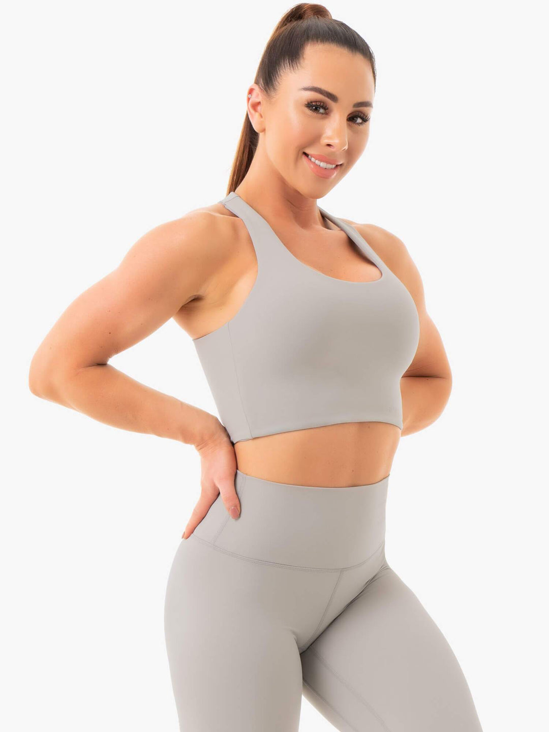 NKD Sports Bra - Grey Clothing Ryderwear 