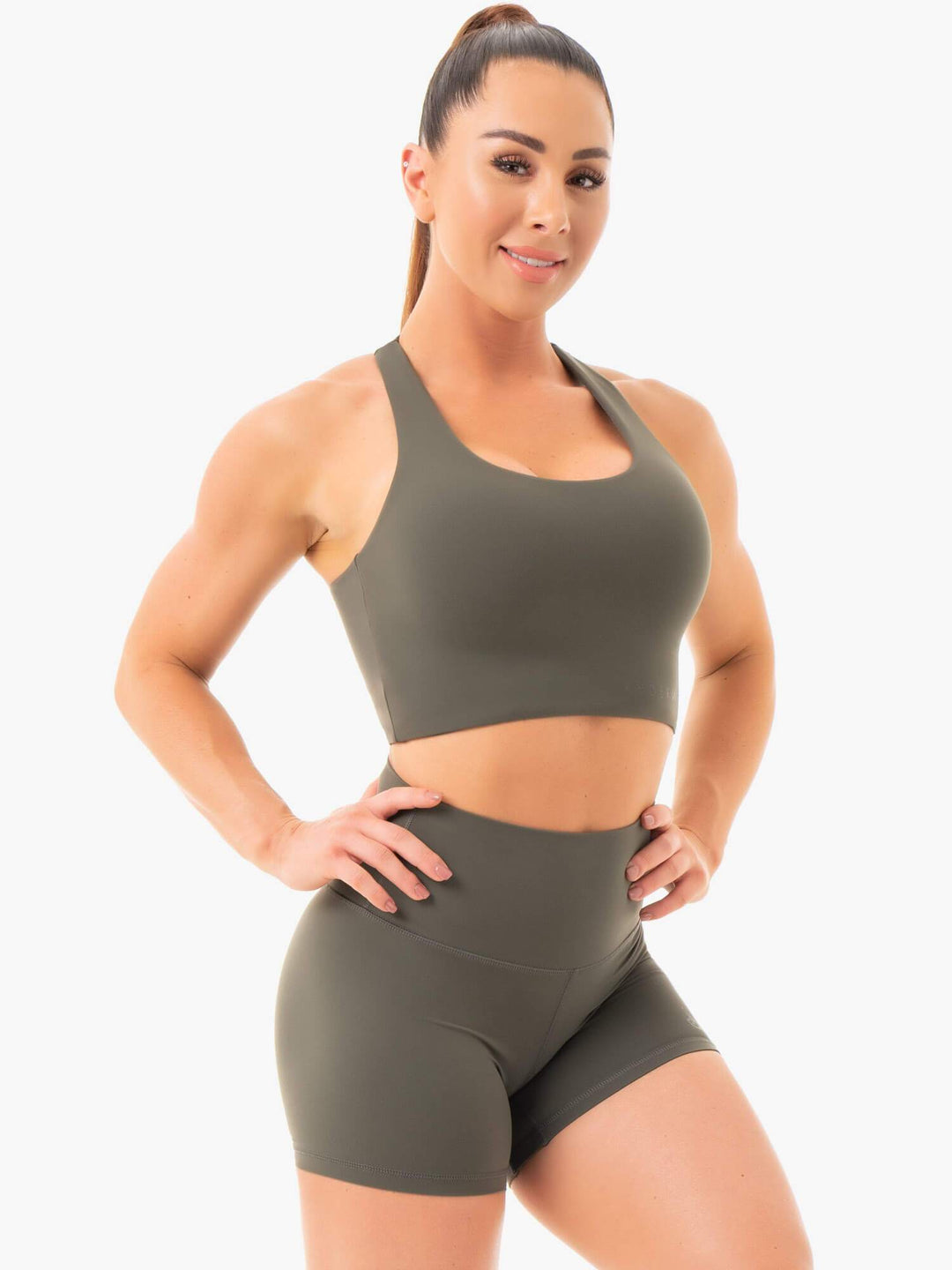 NKD Sports Bra - Khaki Clothing Ryderwear 