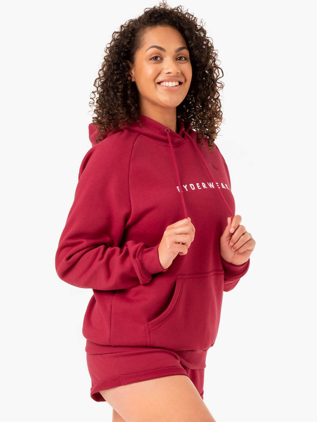 Off Duty Fleece Hoodie - Burgundy Clothing Ryderwear 