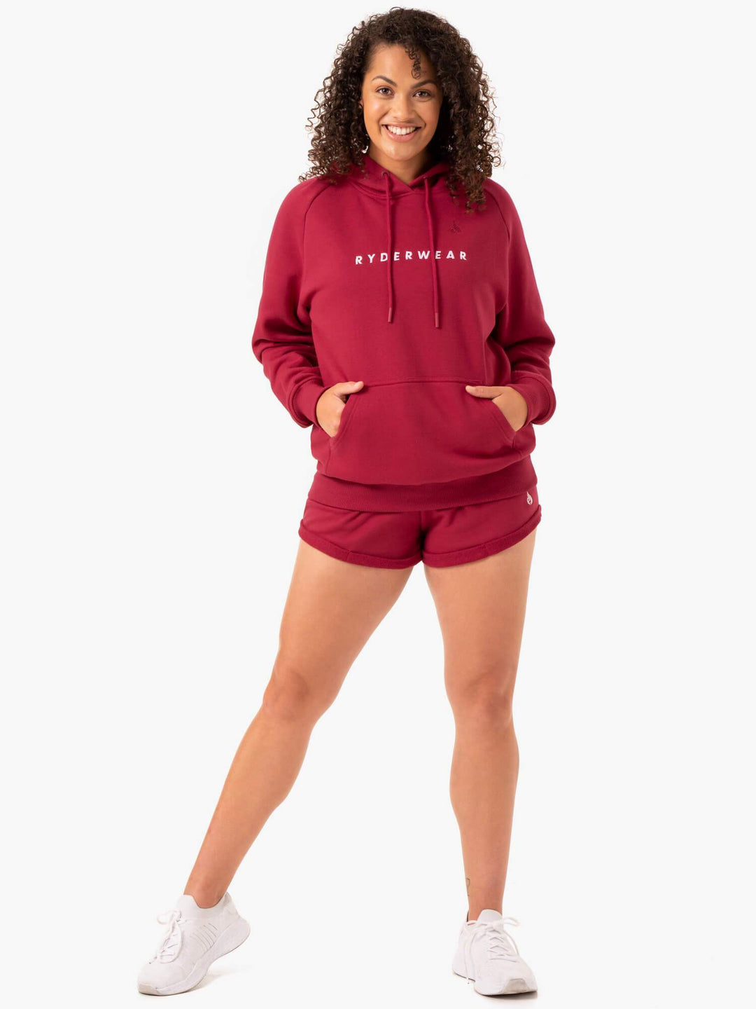 Off Duty Fleece Hoodie - Burgundy Clothing Ryderwear 