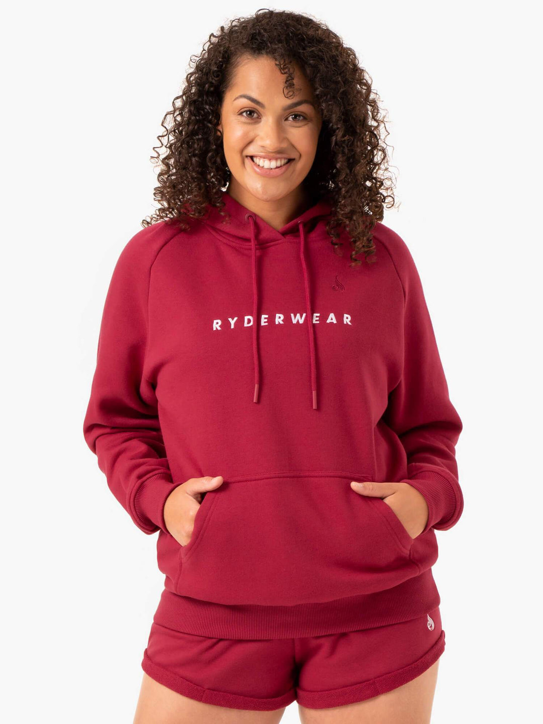 Off Duty Fleece Hoodie - Burgundy Clothing Ryderwear 