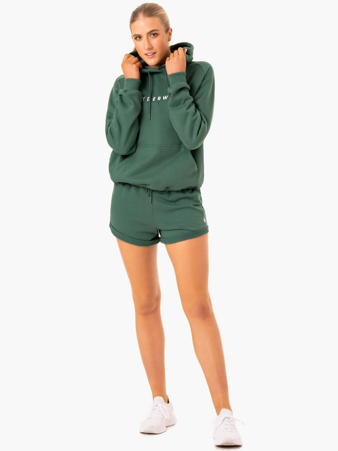 Off Duty Fleece Hoodie - Green Clothing Ryderwear 