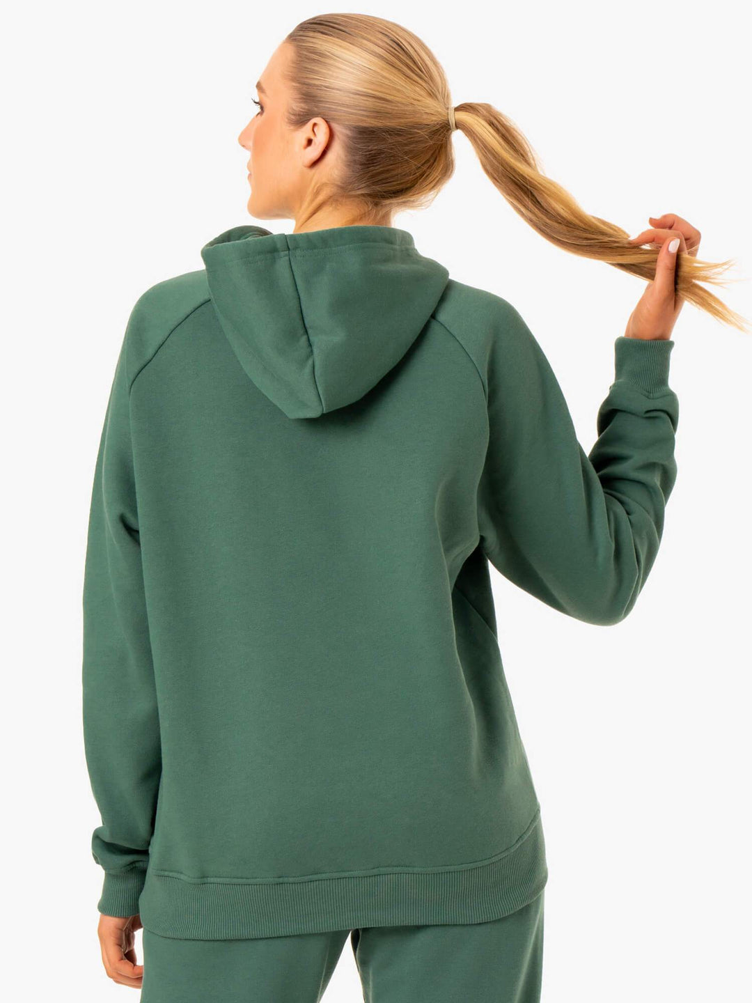 Off Duty Fleece Hoodie - Green Clothing Ryderwear 