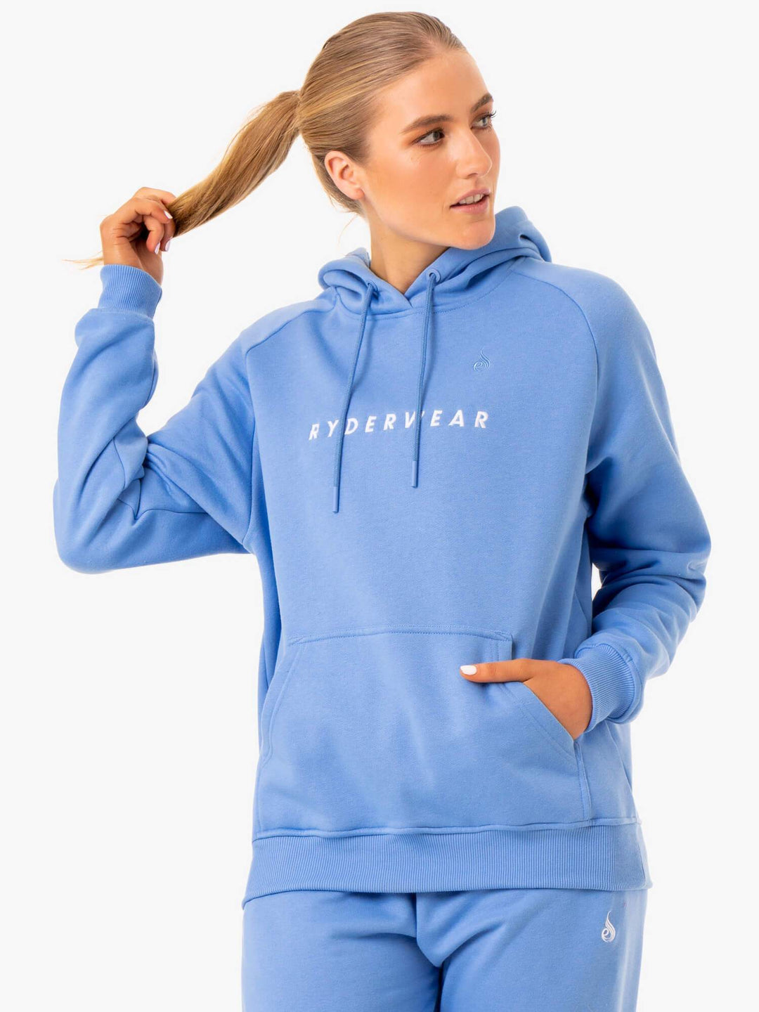 Off Duty Fleece Hoodie - Sky Blue Clothing Ryderwear 