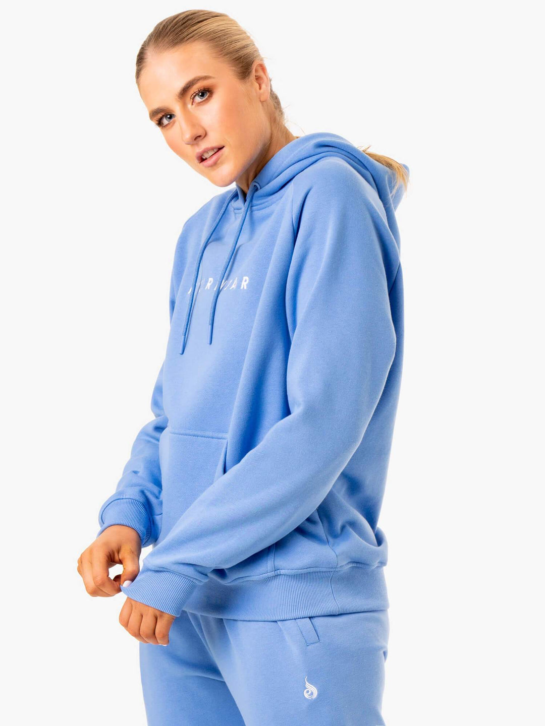 Off Duty Fleece Hoodie - Sky Blue Clothing Ryderwear 