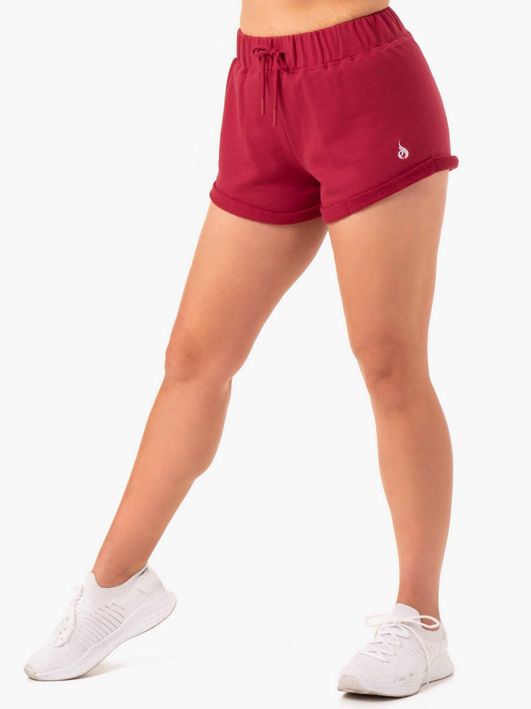 Off Duty Fleece Shorts - Burgundy Clothing Ryderwear 