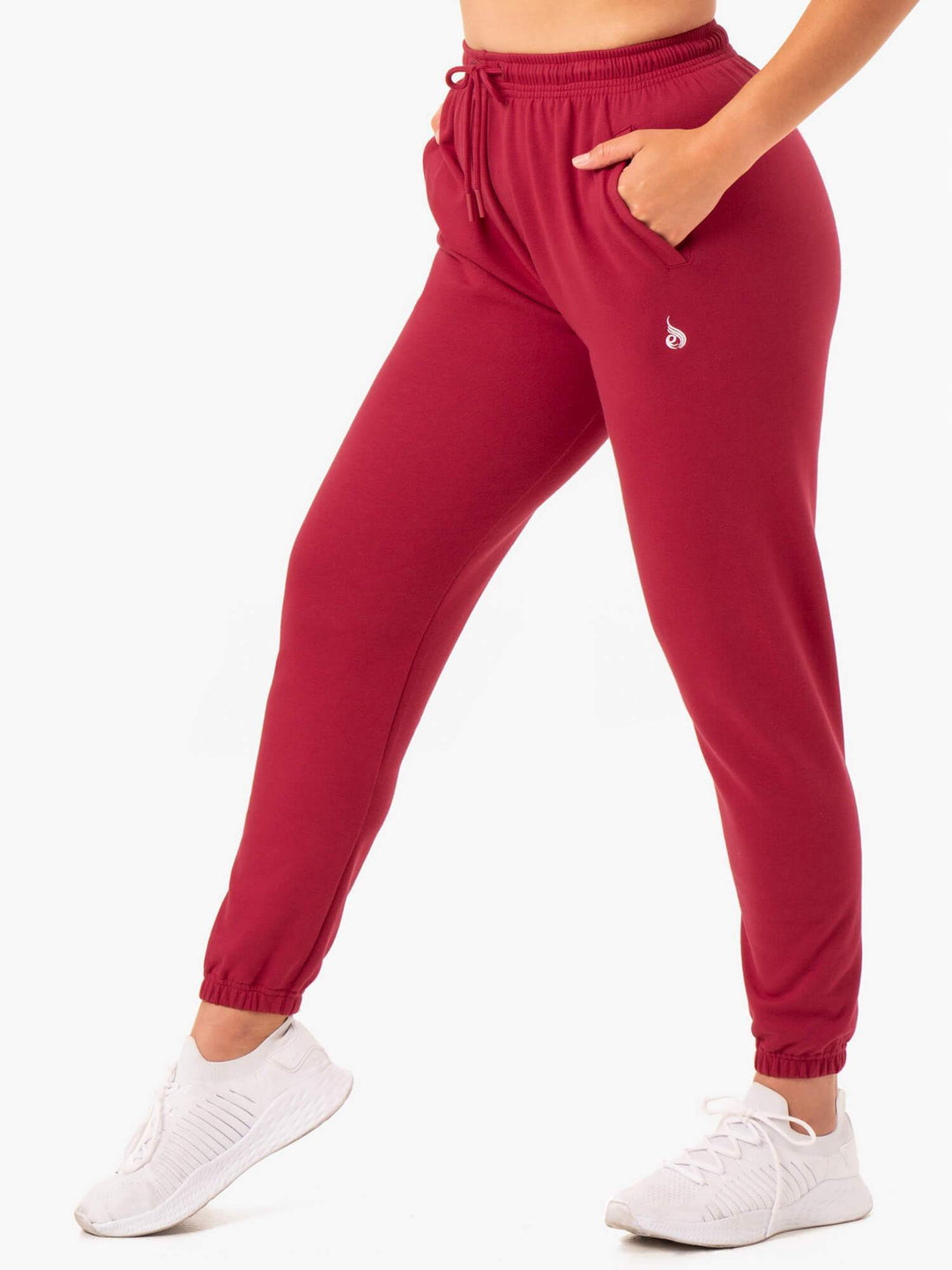 Off-Duty Fleece Track Pants - Burgundy Clothing Ryderwear 