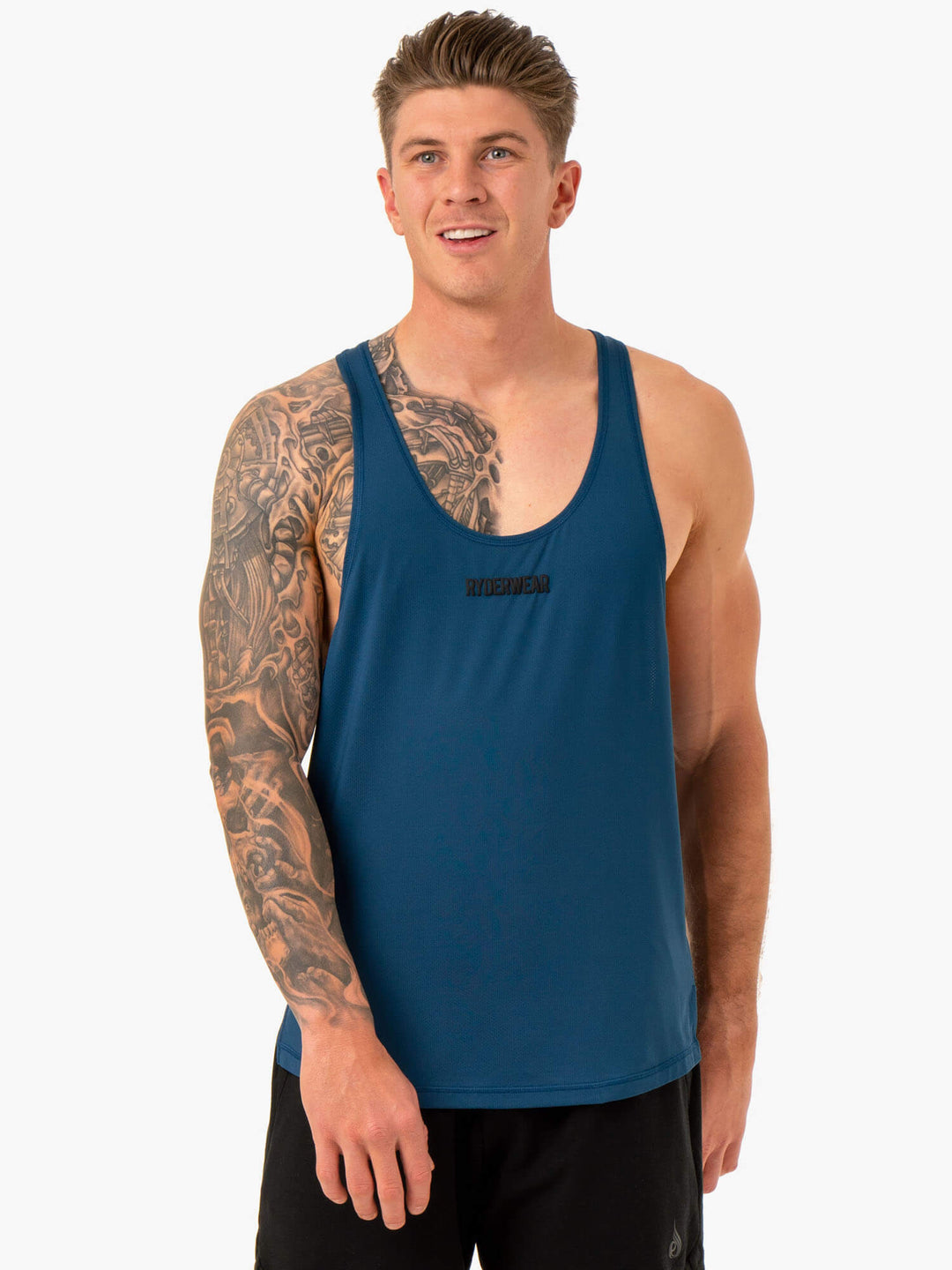 Optimal Mesh T-Back - Blue Clothing Ryderwear 