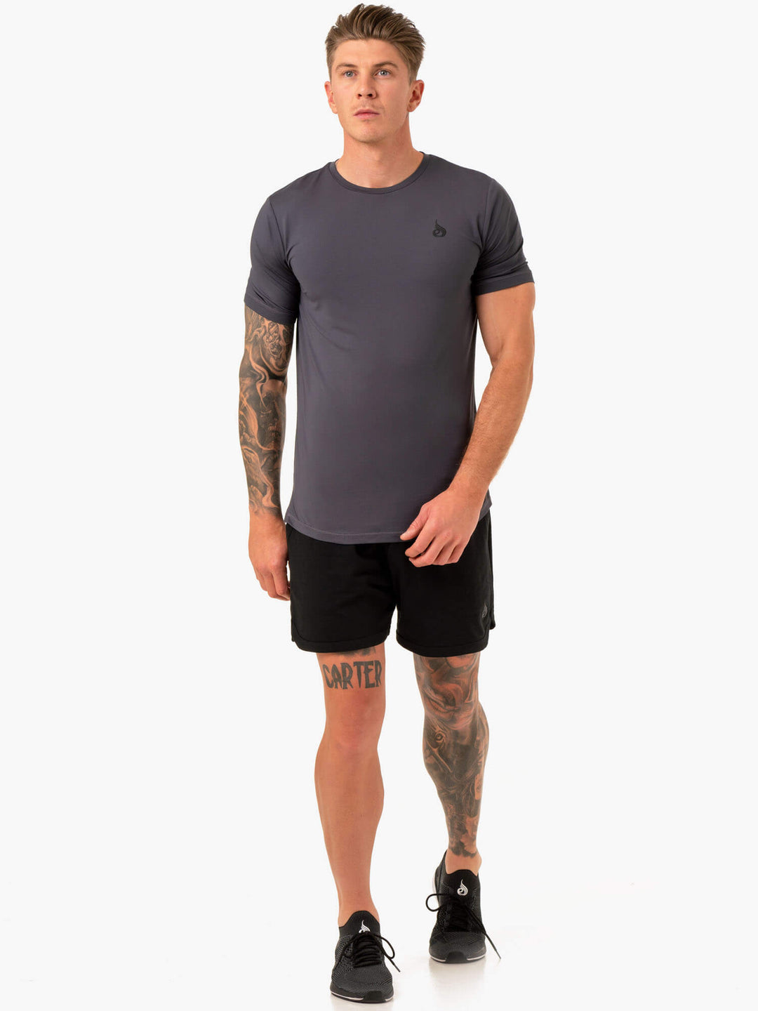 Optimal Mesh T-Shirt - Charcoal Clothing Ryderwear 