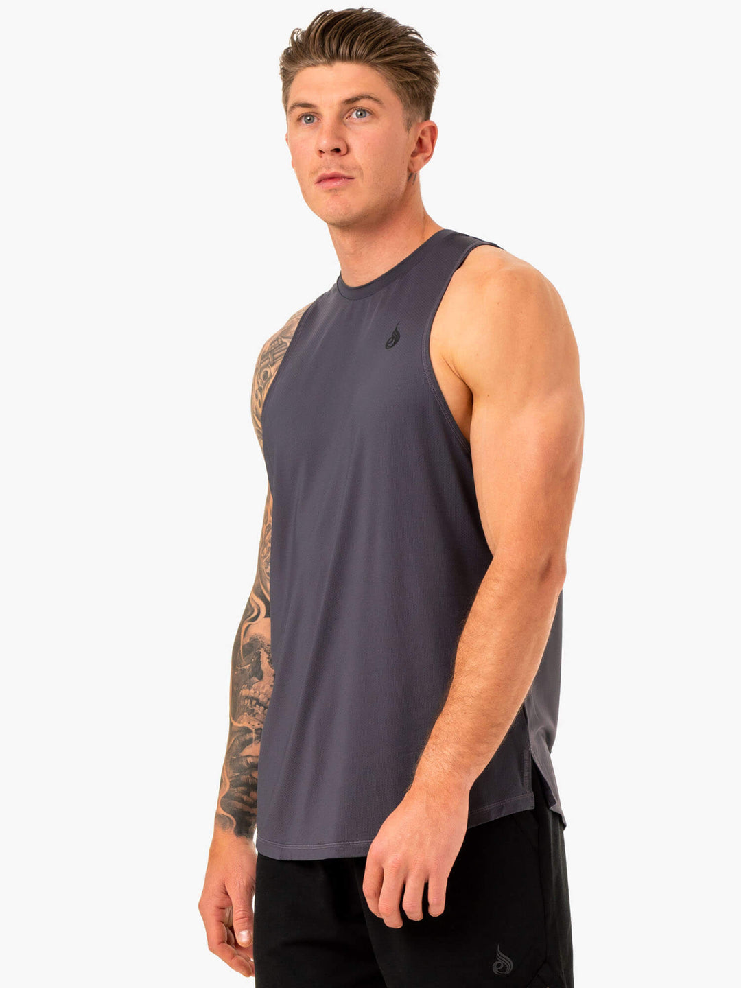 Optimal Mesh Tank - Charcoal Clothing Ryderwear 