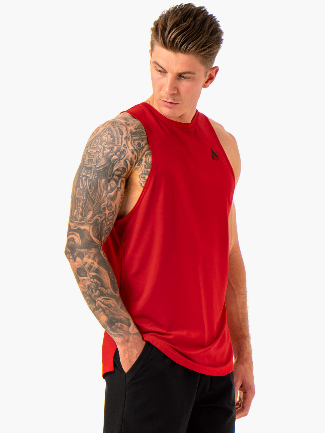 Optimal Mesh Tank - Red Clothing Ryderwear 