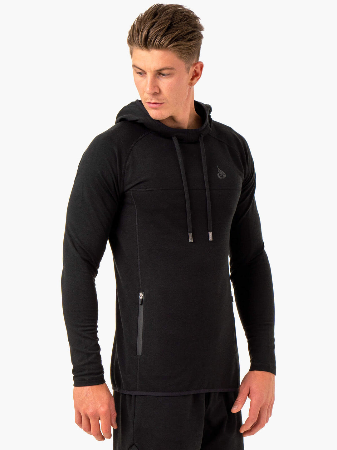 Optimal Pullover Hoodie - Black Clothing Ryderwear 