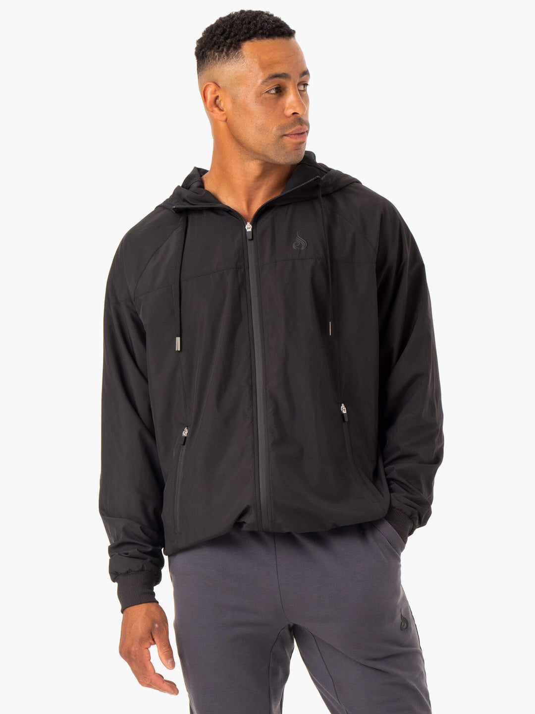 Optimal Windbreaker Jacket - Black Clothing Ryderwear 