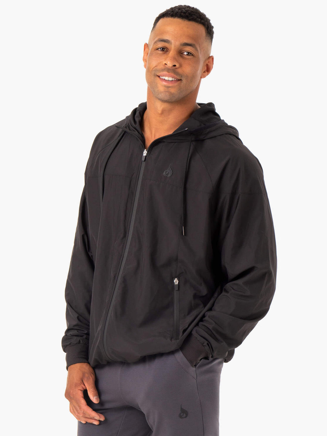 Optimal Windbreaker Jacket - Black Clothing Ryderwear 