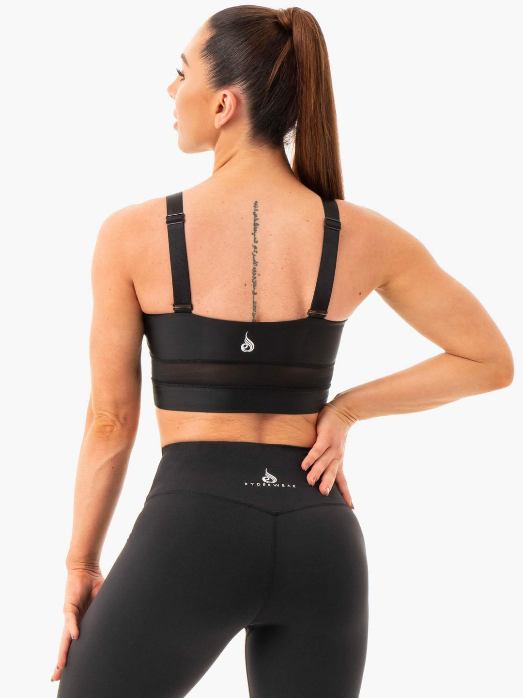 Palm Convertible Sports Bra - Black Clothing Ryderwear 