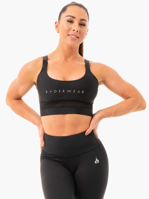 Palm Convertible Sports Bra Black