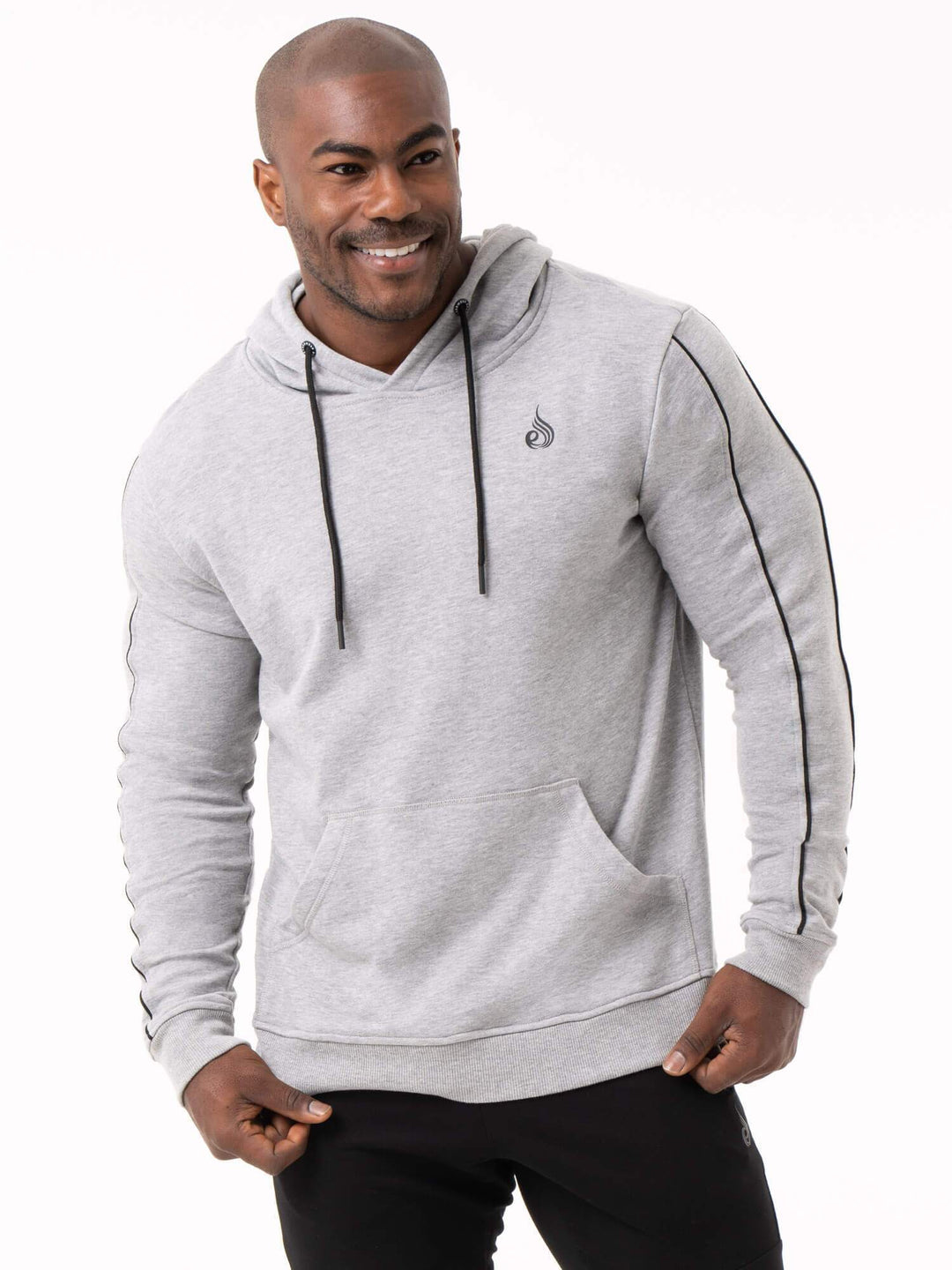 Power Pullover Hoodie - Grey Marl Clothing Ryderwear 