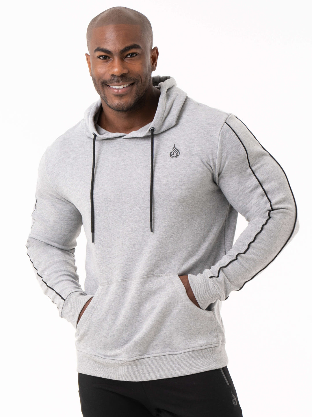 Power Pullover Hoodie - Grey Marl Clothing Ryderwear 