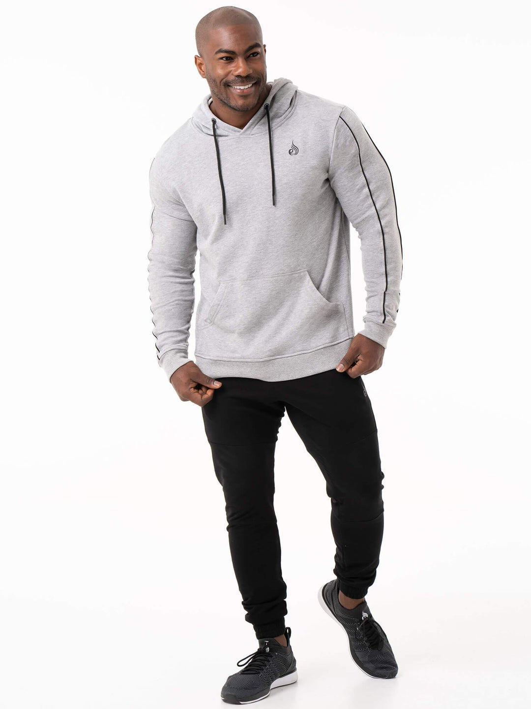 Power Pullover Hoodie - Grey Marl Clothing Ryderwear 