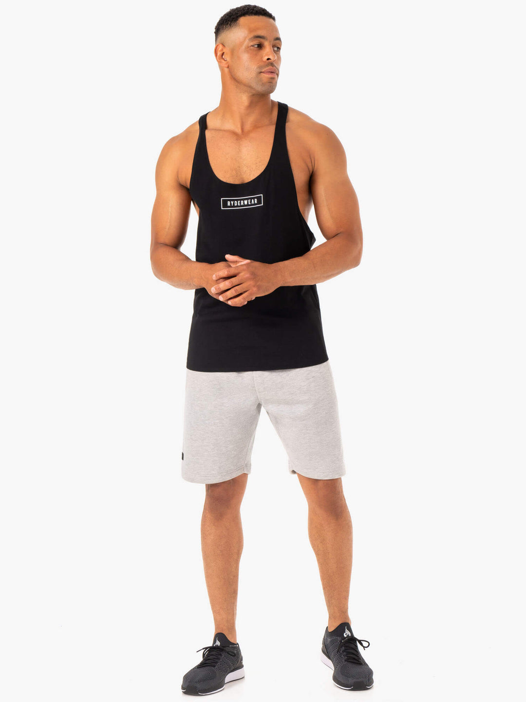 Recharge Stringer T-Back - Black Clothing Ryderwear 