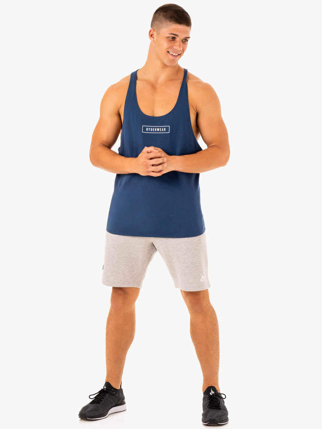 Recharge Stringer T-Back - Blue Clothing Ryderwear 