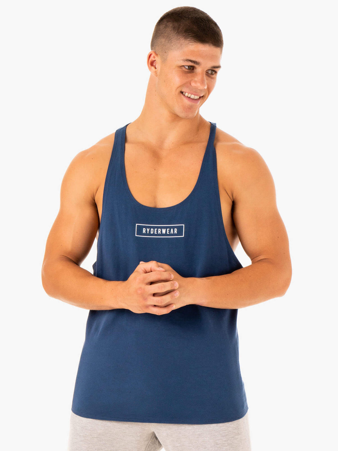 Recharge Stringer T-Back - Blue Clothing Ryderwear 