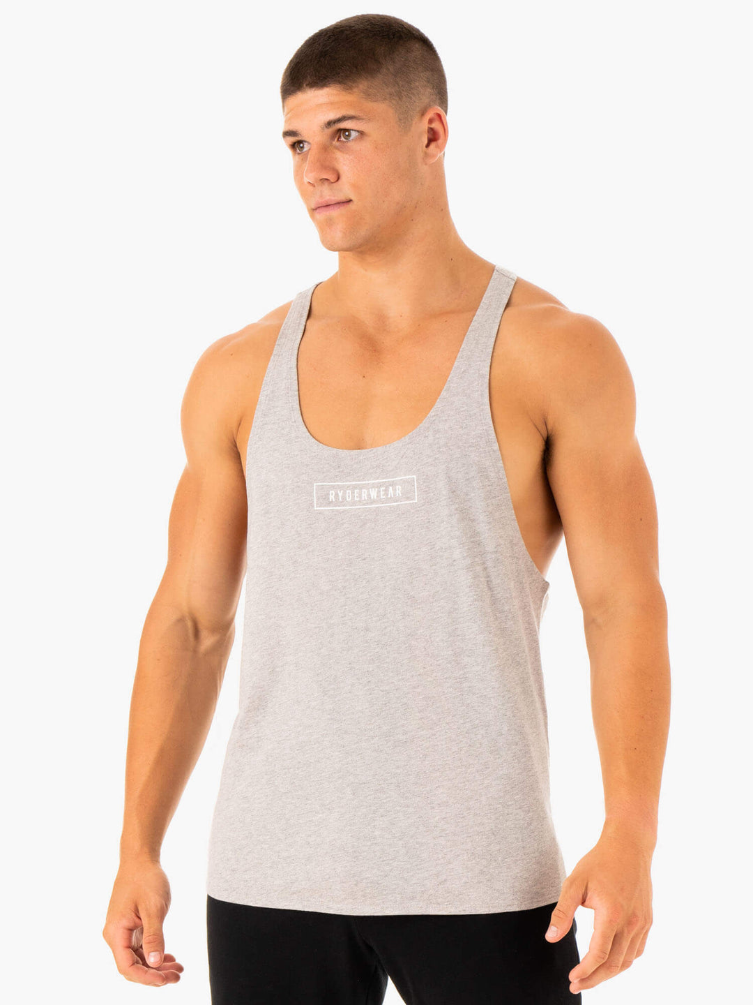 Recharge Stringer T-Back - Grey Marl Clothing Ryderwear 