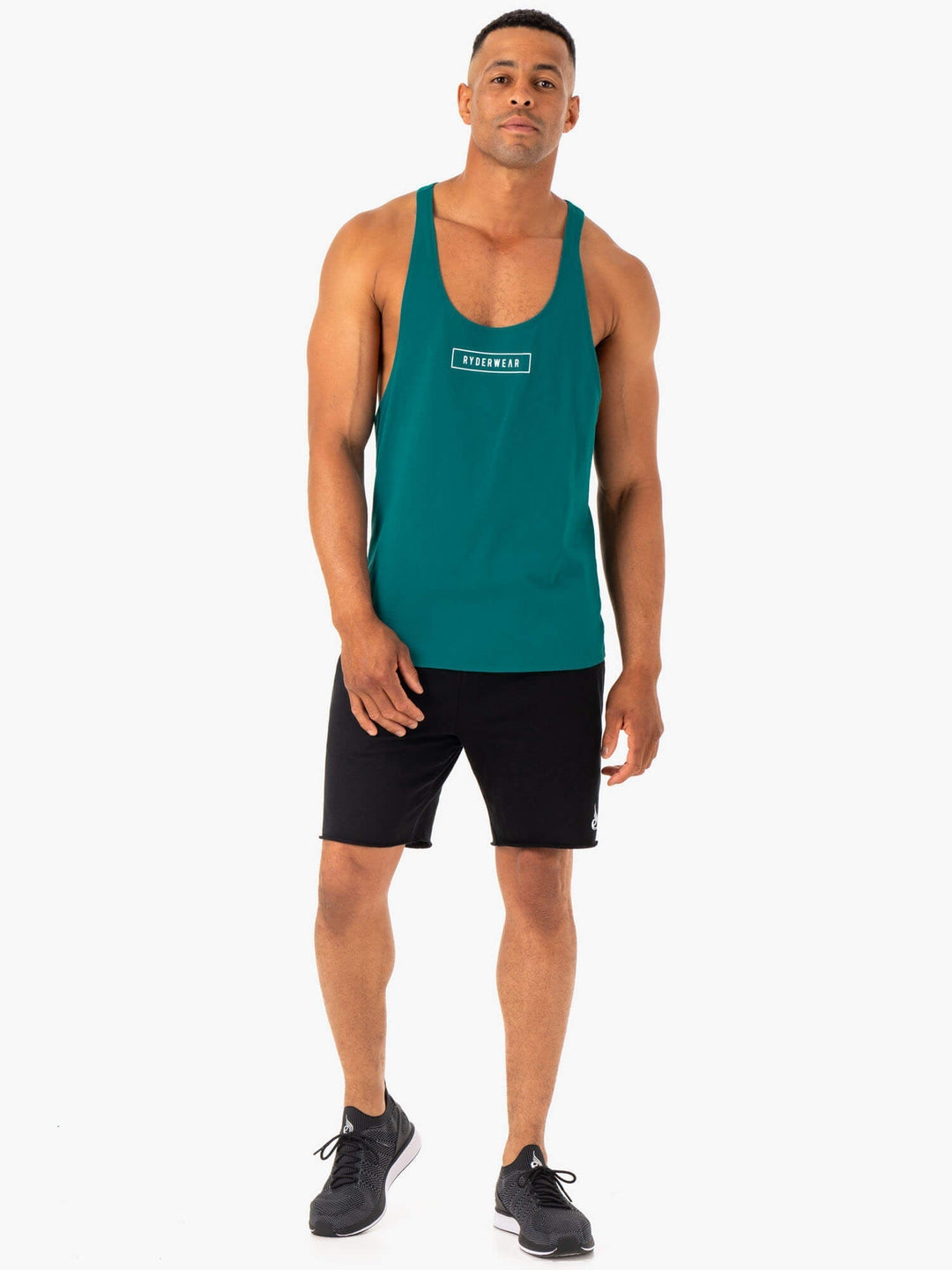 Recharge Stringer T-Back - Teal Clothing Ryderwear 