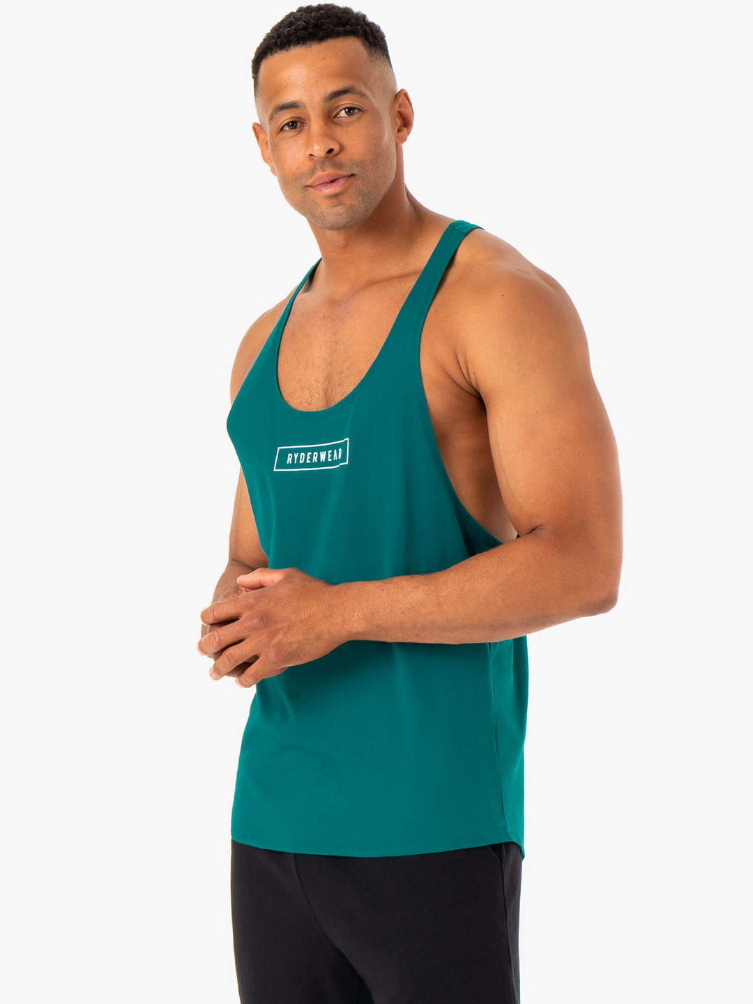 Recharge Stringer T-Back - Teal Clothing Ryderwear 