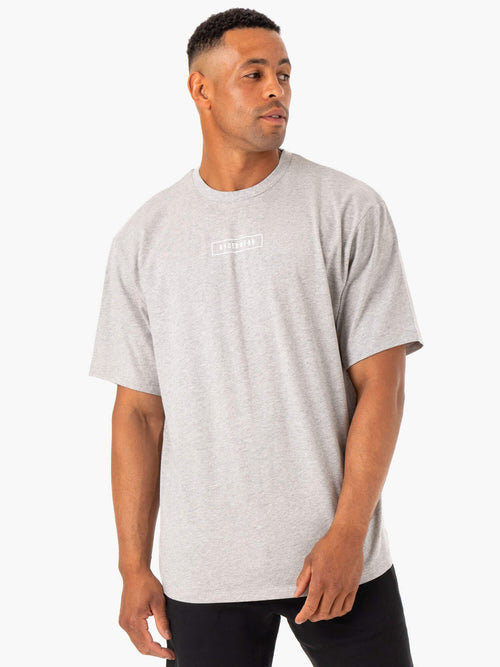 Recharge T-Shirt Grey Marl blue