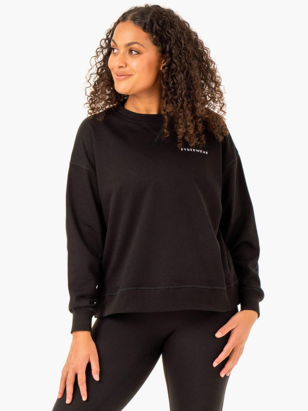 Recover Lightweight Sweater - Black Clothing Ryderwear 