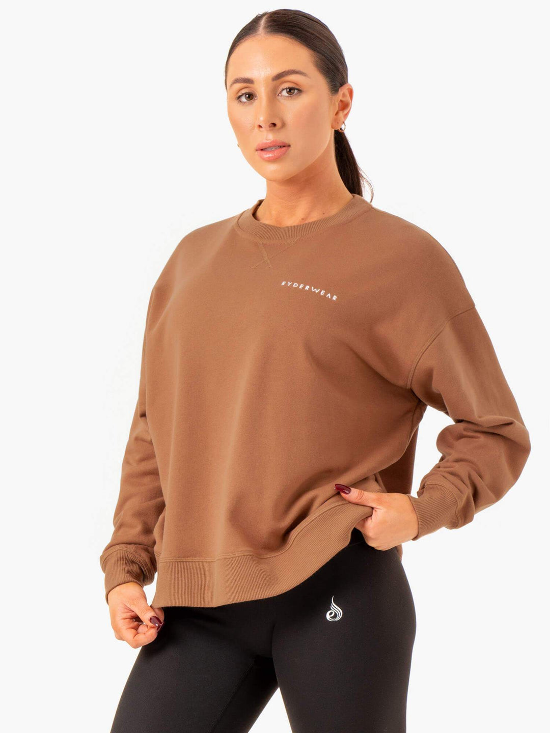 Recover Lightweight Sweater - Mocha Clothing Ryderwear 