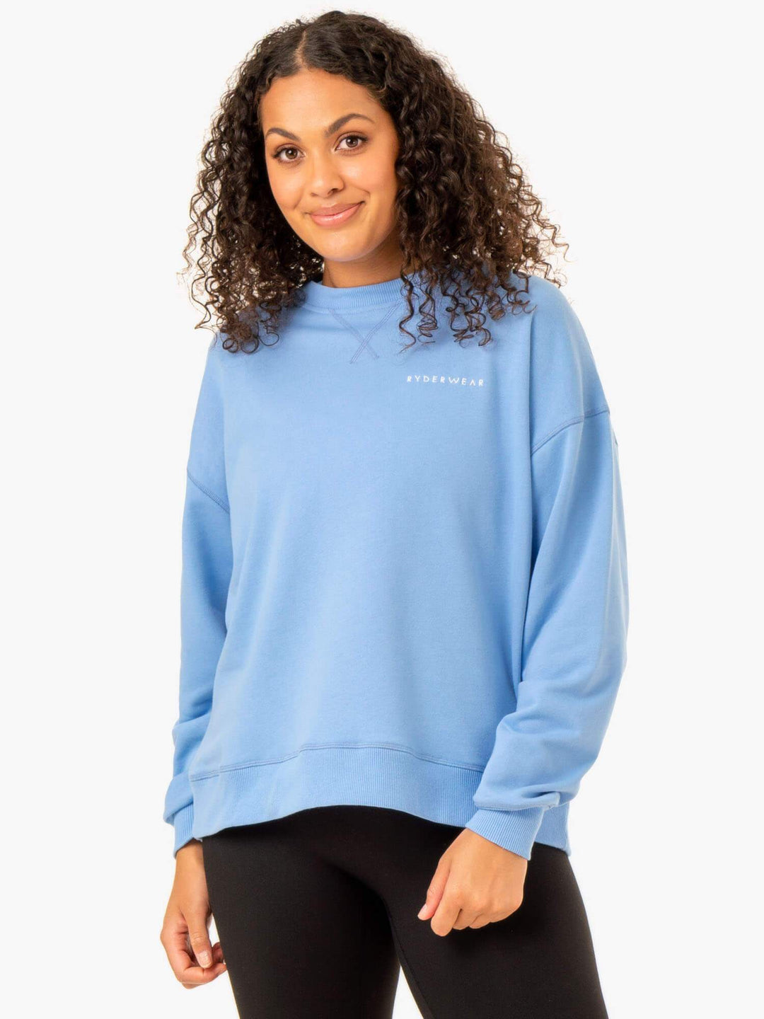 Recover Lightweight Sweater - Sky Blue Clothing Ryderwear 