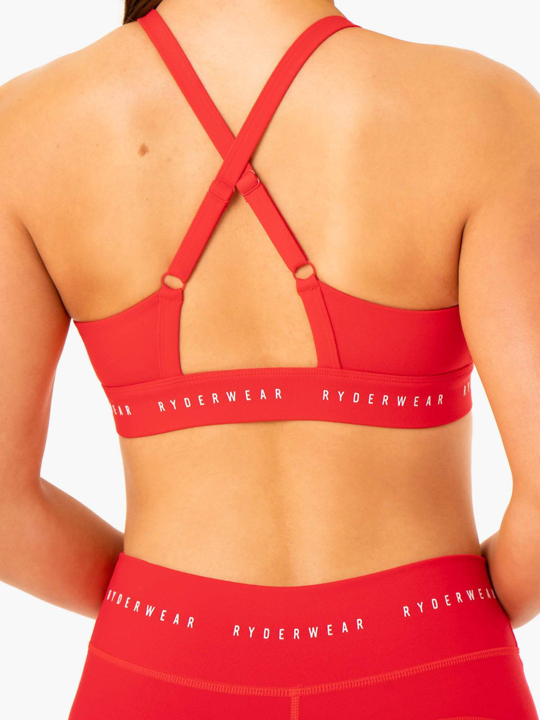 Reflex Cross Over Sports Bra - Red Clothing Ryderwear 