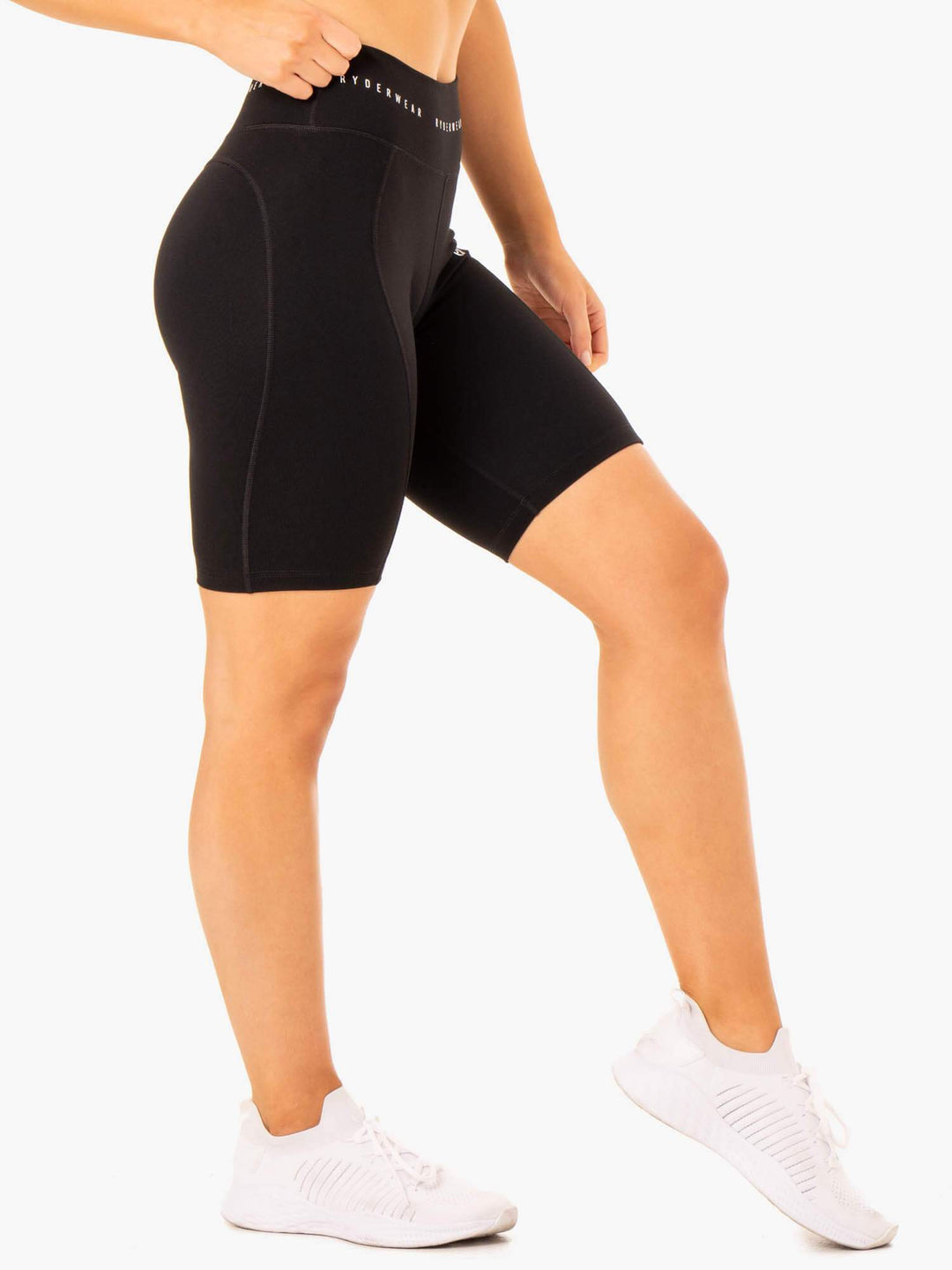 Reflex High Waisted Bike Shorts - Black Clothing Ryderwear 