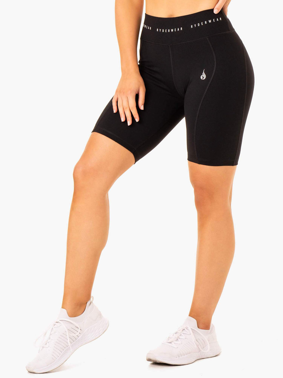 Reflex High Waisted Bike Shorts - Black Clothing Ryderwear 