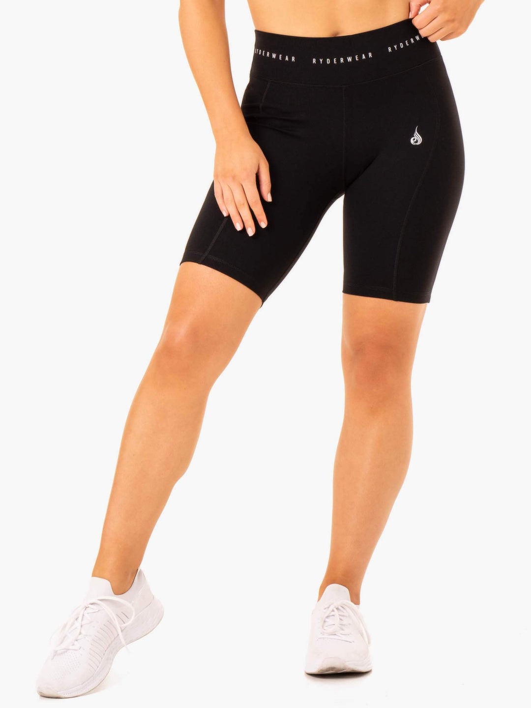 Reflex High Waisted Bike Shorts - Black Clothing Ryderwear 