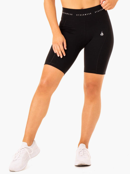 Reflex High Waisted Bike Shorts Black