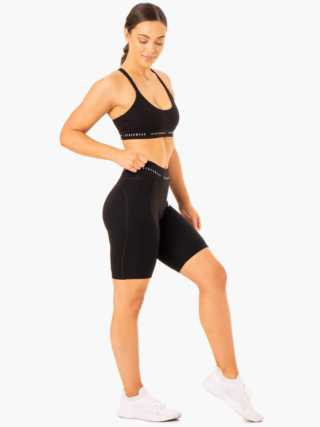 Reflex High Waisted Bike Shorts - Black Clothing Ryderwear 