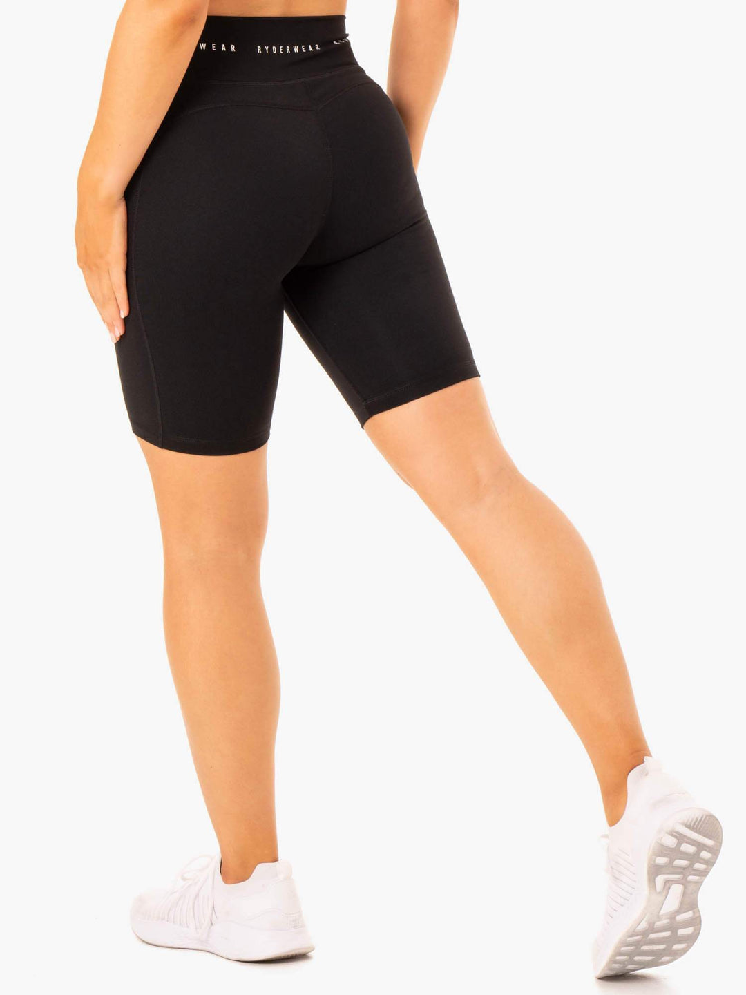 Reflex High Waisted Bike Shorts - Black Clothing Ryderwear 