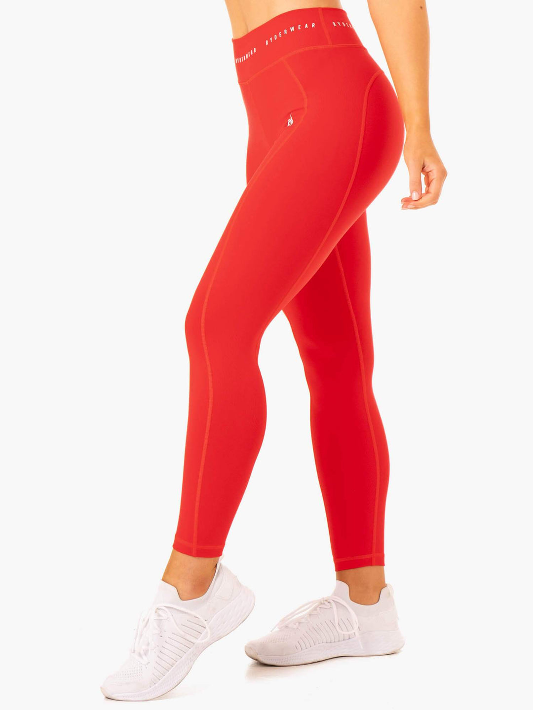 Reflex High Waisted Leggings - Red Clothing Ryderwear 