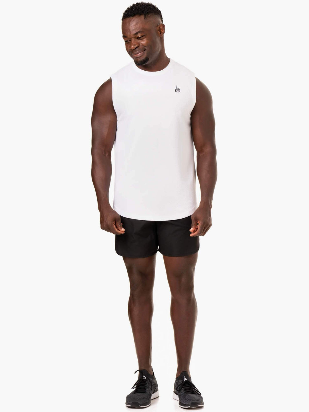 Reflex Mesh Baller Tank - White Clothing Ryderwear 