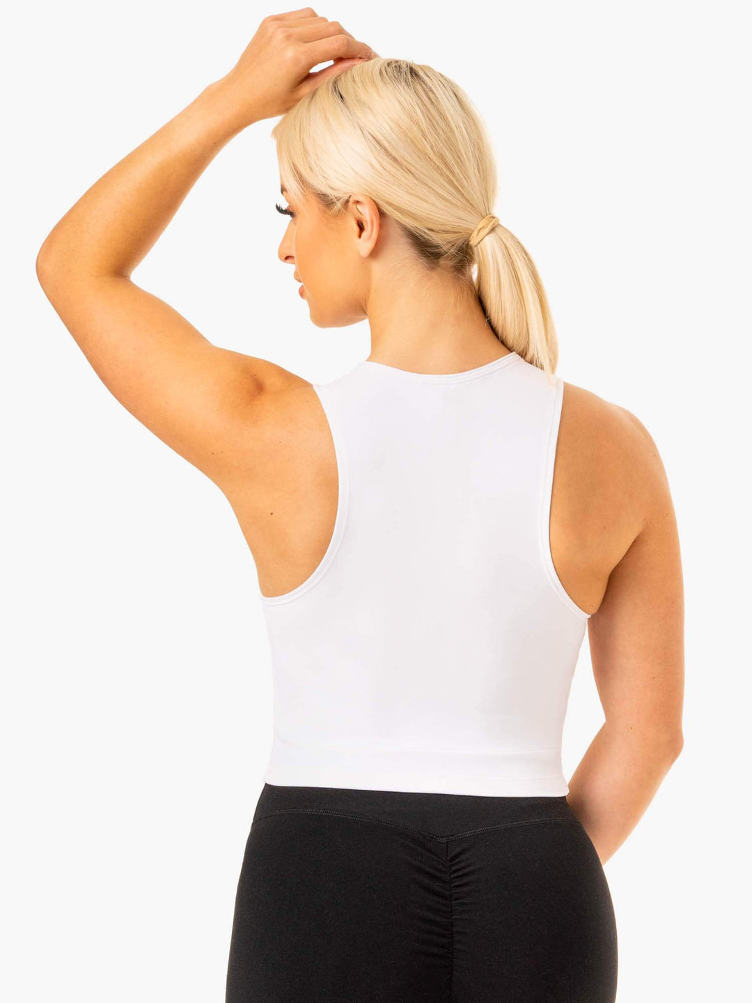 Reflex Zip Up Tank - White Clothing Ryderwear 