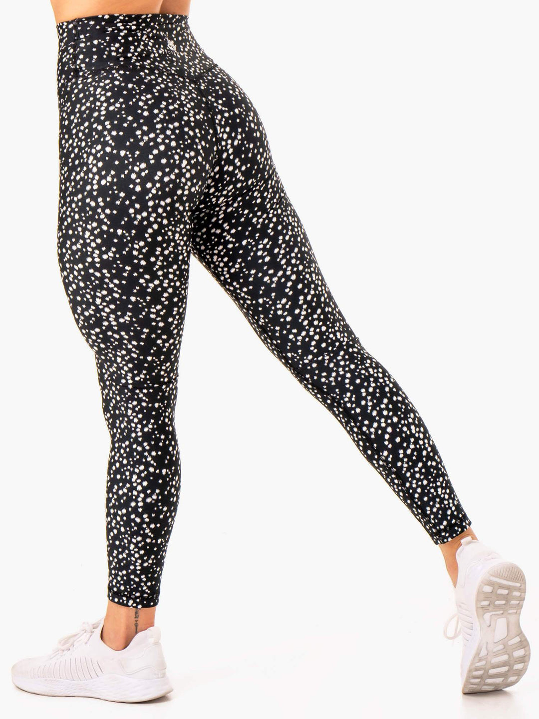 Reform High Waisted Leggings - Black Speckle Clothing Ryderwear 