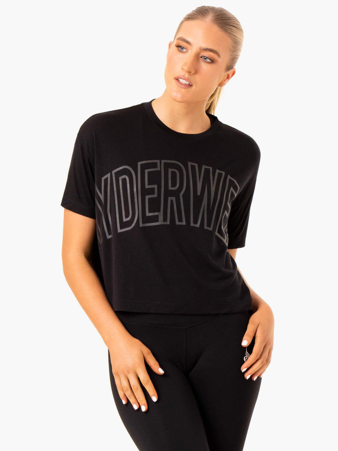 Replay Boxy Tee - Black Clothing Ryderwear 