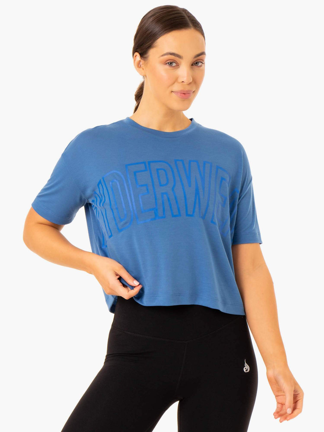 Replay Boxy Tee - Blue Clothing Ryderwear 