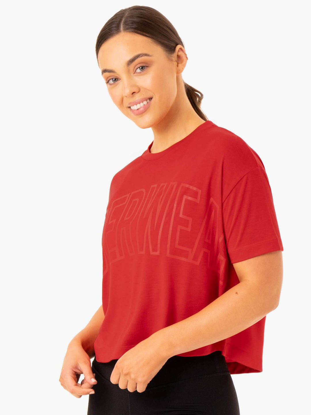 Replay Boxy Tee - Red Clothing Ryderwear 